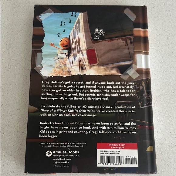 Disney Diary of a Wimpy Kid: Rodrick Rules Book - Red and Blue - Picture 2 of 3